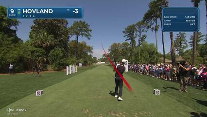 Viktor Hovland | Round 1 | 9th hole | Shot 1 | 2025 RBC Heritage