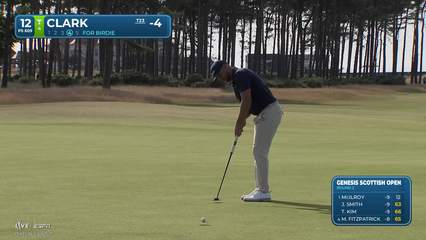Wyndham Clark | Round 2 | 12th hole | Shot 4 | 2026 Genesis Scottish Open