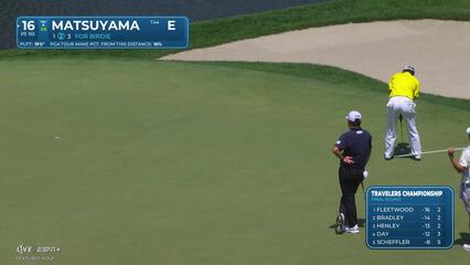 Hideki Matsuyama | Round 4 | 16th hole | Shot 3 | 2025 Travelers