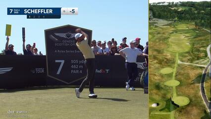 Scottie Scheffler | Round 2 | 7th hole | Shot 1 | 2025 Genesis Scottish Open