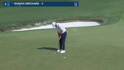 Rasmus Højgaard | Round 1 | 2nd hole | Shot 3 | -1 Houston Open