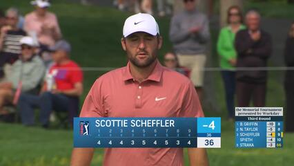 Scottie Scheffler | Round 3 | 9th hole | Shot 4 | 2025 the Memorial
