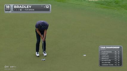 Keegan Bradley | Round 3 | 18th hole | Shot 4 | 2025 TOUR Championship