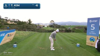 Tom Kim | Round 2 | 5th hole | Shot 1 | 2025 AT&T Pebble Beach