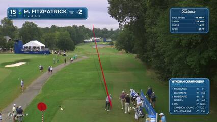 Matt Fitzpatrick | Round 2 | 15th hole | Shot 1 | 2025 Wyndham