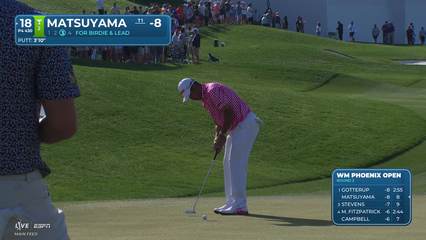 Hideki Matsuyama | Round 2 | 18th hole | Shot 3 | 2026 WM Phoenix Open