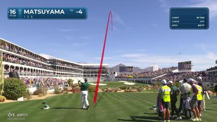 Hideki Matsuyama | Round 3 | 16th hole | Shot 1 | 2025 WM Phoenix Open