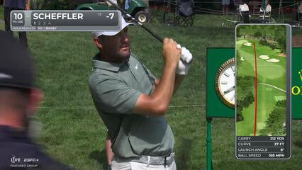 Scottie Scheffler | Round 2 | 10th hole | Shot 1 | 2025 BMW Championship