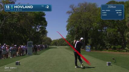 Viktor Hovland | Round 1 | 13th hole | Shot 1 | 2025 RBC Heritage