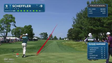 Scottie Scheffler | Round 4 | 9th hole | Shot 1 | 2025 Travelers