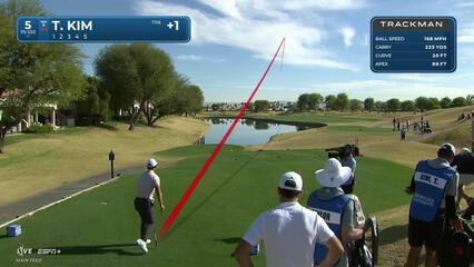 Tom Kim | Round 1 | 5th hole | Shot 1 | 2025 The American Express