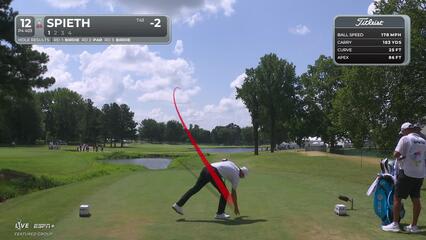 Jordan Spieth | Round 4 | 12th hole | Shot 1 | 2025 FedEx St. Jude