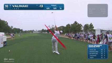 Sami Valimaki | Round 4 | 10th hole | Shot 1 | 2025 Houston Open