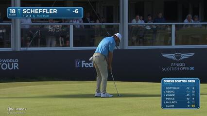 Scottie Scheffler | Round 3 | 18th hole | Shot 4 | 2025 Genesis Scottish Open