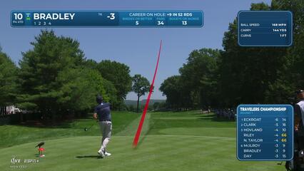 Keegan Bradley | Round 1 | 10th hole | Shot 1 | 2025 Travelers