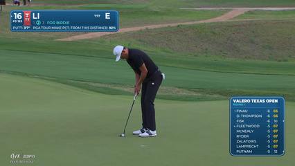 Haotong Li | Round 1 | 16th hole | Shot 2 | 2026 Valero