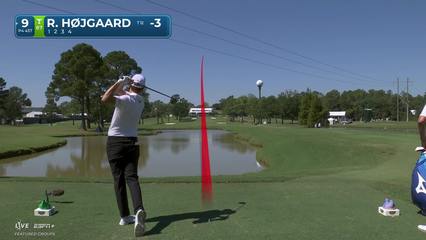 Rasmus Højgaard | Round 1 | 9th hole | Shot 1 | 2025 Sanderson Farms