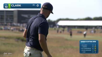 Wyndham Clark | Round 2 | 10th hole | Shot 4 | 2026 Genesis Scottish Open