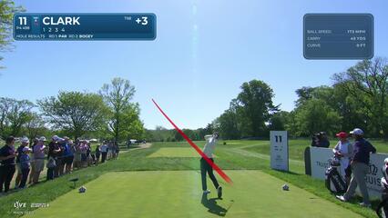 Wyndham Clark | Round 3 | 11th hole | Shot 1 | 2025 Truist Championship
