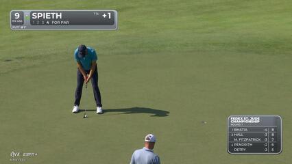 Jordan Spieth | Round 1 | 9th hole | Shot 4 | 2025 FedEx St. Jude