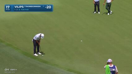 Karl Vilips | Round 3 | 17th hole | Shot 3 | 2025 Zurich Classic