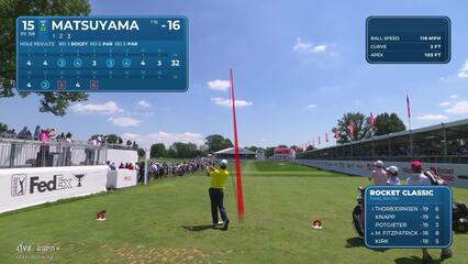 Hideki Matsuyama | Round 4 | 15th hole | Shot 1 | 2025 Rocket Classic