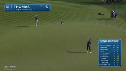 Justin Thomas | Round 3 | 15th hole | Shot 4 | 2025 Travelers