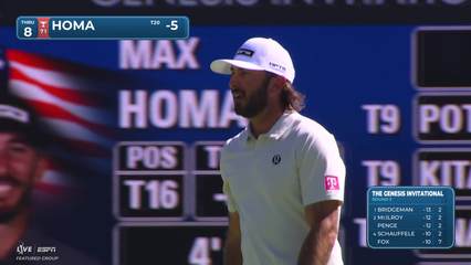 Max Homa | Round 3 | 8th hole | Shot 5 | 2026 The Genesis