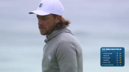 Tommy Fleetwood | Round 2 | 18th hole | Shot 5 | 2026 AT&T Pebble Beach