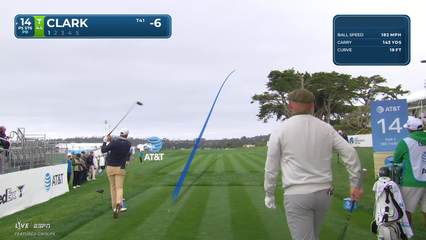 Wyndham Clark | Round 3 | 14th hole | Shot 1 | 2026 AT&T Pebble Beach