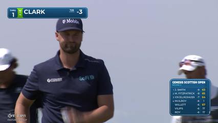 Wyndham Clark | Round 2 | 1st hole | Shot 5 | 2026 Genesis Scottish Open