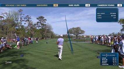 Sam Burns | Round 2 | 9th hole | Shot 1 | 2025 THE PLAYERS