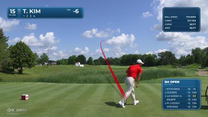 Tom Kim | Round 3 | 15th hole | Shot 1 | 2025 3M Open