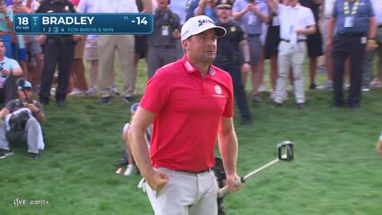 Keegan Bradley | Round 4 | 18th hole | Shot 3 | 2025 Travelers