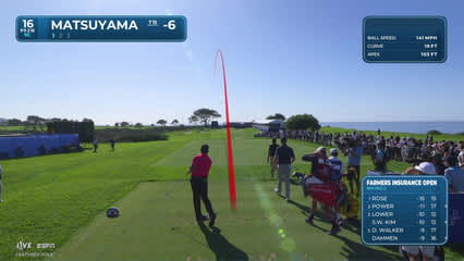 Hideki Matsuyama | Round 2 | 16th hole | Shot 1 | 2026 Farmers