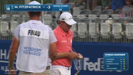 Matt Fitzpatrick | Round 1 | 18th hole | Shot 4 | 2025 Wyndham