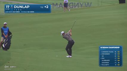 Nick Dunlap | Round 2 | 17th hole | Shot 2 | 2025 Wyndham
