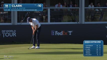 Wyndham Clark | Round 3 | 18th hole | Shot 5 | 2025 Genesis Scottish Open