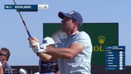 Viktor Hovland | Round 2 | 14th hole | Shot 1 | 2025 Genesis Scottish Open