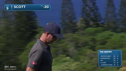 Adam Scott | Round 4 | 9th hole | Shot 4 | 2025 The Sentry