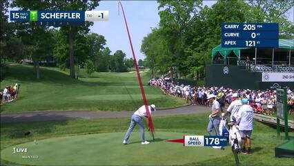 Scottie Scheffler | 2023 the Memorial | Round 3 | 15th hole | Shot 1