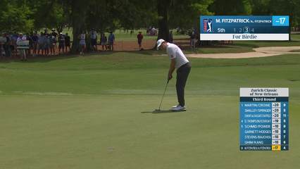 Matt Fitzpatrick | Round 3 | 5th hole | Shot 3 | 2026 Zurich Classic