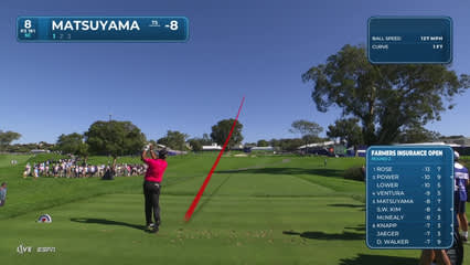 Hideki Matsuyama | Round 2 | 8th hole | Shot 1 | 2026 Farmers