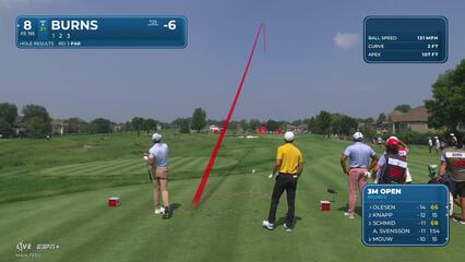 Sam Burns | Round 2 | 8th hole | Shot 1 | 2025 3M Open