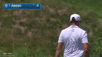 Ludvig Åberg | Round 4 | 13th hole | Shot 2 | 2025 Travelers