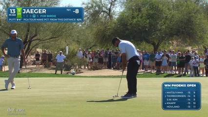 Stephan Jaeger | Round 4 | 13th hole | Shot 4 | 2026 WM Phoenix Open