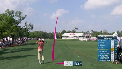 Scottie Scheffler | Round 3 | 16th hole | Shot 2 | 2025 Houston Open