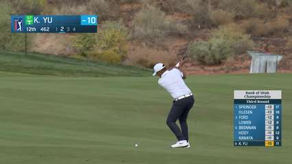 Kevin Yu | Round 3 | 12th hole | Shot 2 | 2025 Bank of Utah