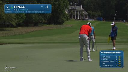 Tony Finau | Round 1 | 7th hole | Shot 3 | 2025 Wyndham