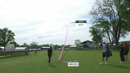 Tommy Fleetwood | Round 4 | 18th hole | Shot 2 | 2025 Truist Championship